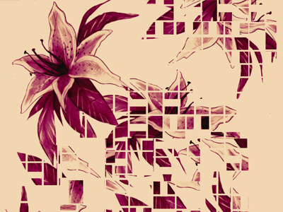 Pattern 12.02.07 abstraction flower geometric lily pattern