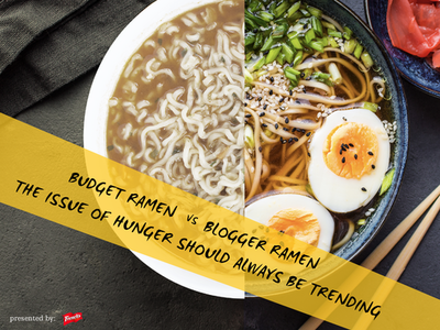 #EndSummerHunger ad advertising charity food food bank hunger not for profit ramen