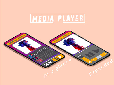 Media Player 30daysui app day3 flatdesign illustration media player ui