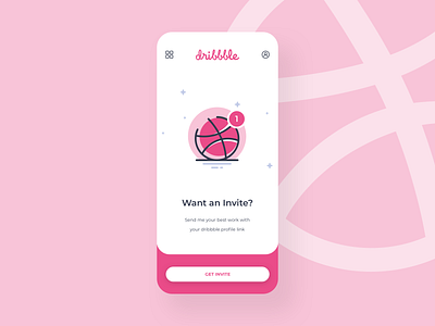 Dribbble Invite app clean design dribbble flat gift giveaway interaction design invitation invite invite giveaway invites minimal mobile player players simple ui uidesign ux