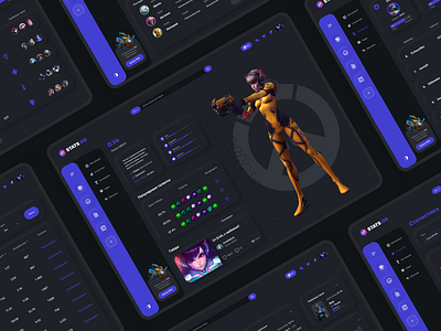 Service for eSports gamers | Stats.GG / Dark Mode clean concept dark dashboard design esports flat games interface minimal neomorphism simple ui uidesign ux