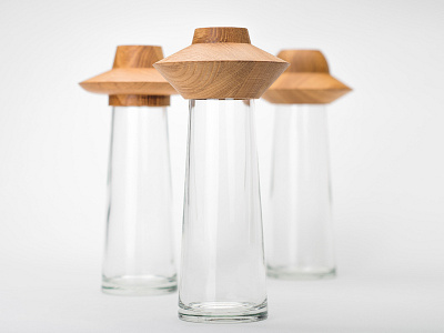 Ufological vase by fajnodesign design driibbble fajno fajnodesign glass industrial moon rocket space ufo vase wood