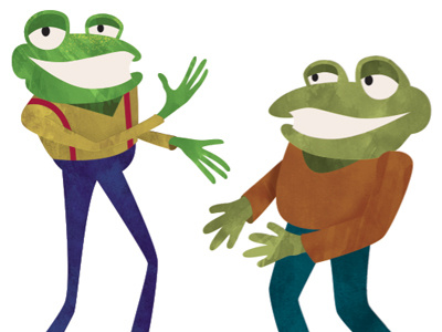 Frog & Toad Poster Artwork Revised children frog illustration theater vector