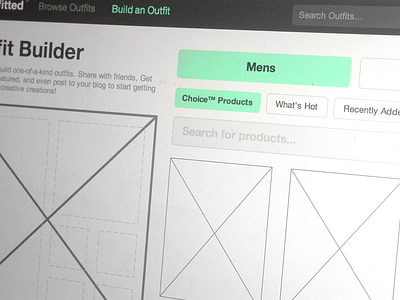 Codename: Outfitted Wireframes