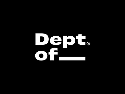 Department Of Branding black blackandwhite blank branding clean grotesk logo logotype sans sans serif sanserif underscore white