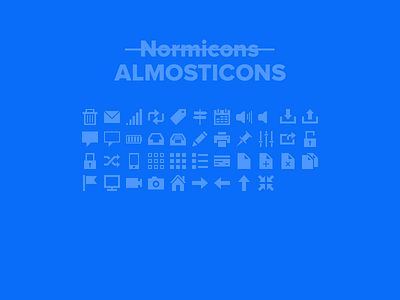 Almosticons...freebie flat free freebie icon icons iconset psd square