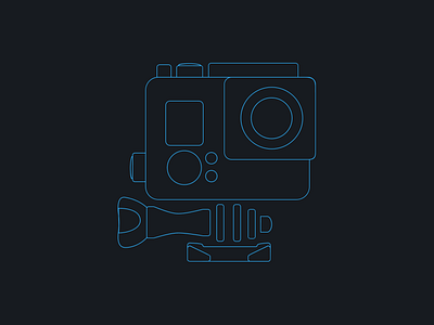 GoPro Line Icon camera gopro icon iconography illustration line line icon redesign vector