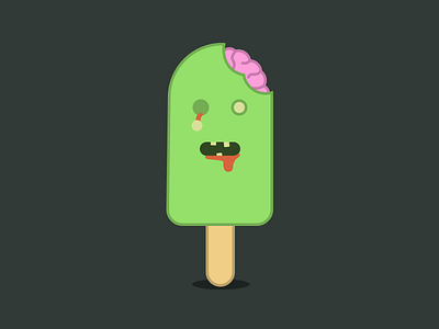 Zombsicle cartoon illustration popsicle things that should exist vector zombie