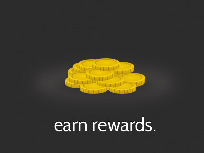 earn rewards coins promotion slide vector