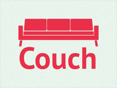 Couch app brand furniture ios logo simple vector
