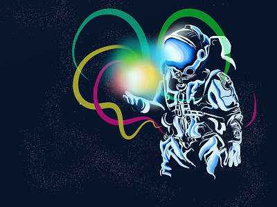 Astronaut artrage astronaut bleu blue design illustration illustration art illustration design illustration digital interstellar light space stars