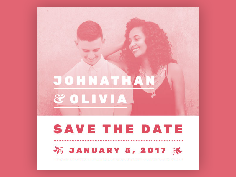 Save the Date Card for Letterpress