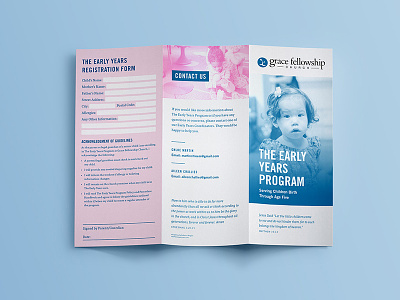 Early Years Program Brochure brochure church print trifold