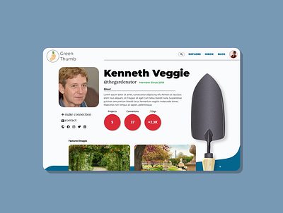 GreenThumb Social dailyui fun gardening social app ui uiux
