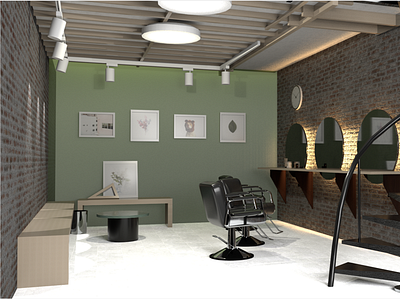 Hair Salon 3d chair design hair salon learning lighing maya mirror modeling practice render