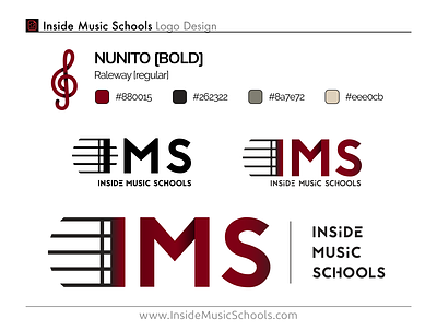 Inside Music Schools Logo branding design illustration logo