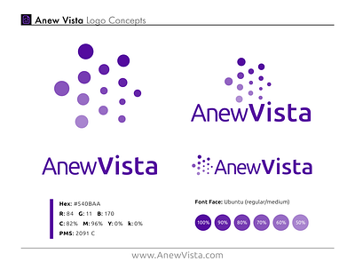 AnewVista Logo branding design illustration logo