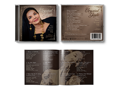 Crystal Gayle Album Artwork cd artwork design print typography