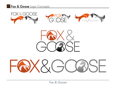 Fox & Goose Logo branding design illustration logo