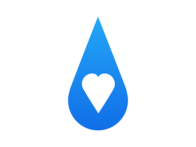 Give Water App Icon app blue charity icon water