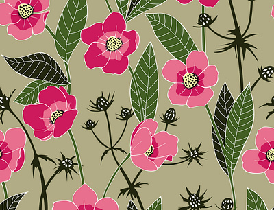 wild flowers pattern apparel botanical fabrics fashion floral florals flowers pattern pattern design surface design textile textile design