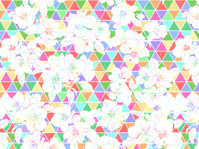 Print for textiles colorful diamonds fabrics fashion floral flowers geometry joyful pattern pattern design print sporty textile textile design triangles