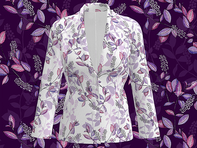 Bird cherry pattern apparel botanical botany clothing design fashion flowers illustration jacket leaves pattern pattern design textile design textiles