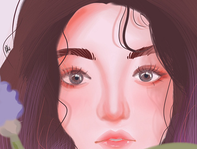 Jang Wonyoung From IZ*ONE fanart illustration izone realism violeta