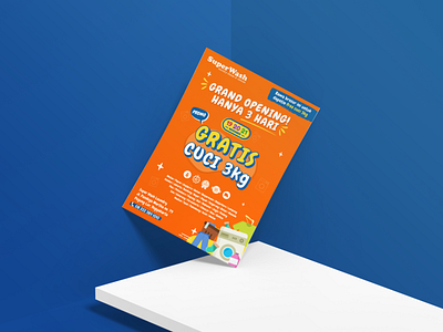 Super Wash Flyer branding business design flat flyer flyer design vector wash