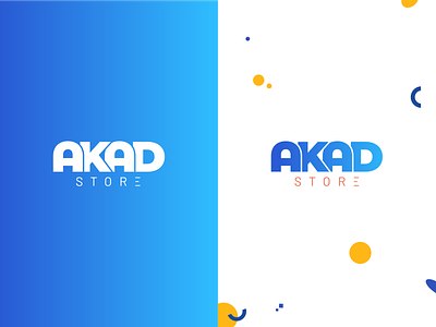 Akad Store Logo akad akadstore blue blue background branding design design logo flat logo minimal minimal logo minimalist logo muslimgoods muslims vector