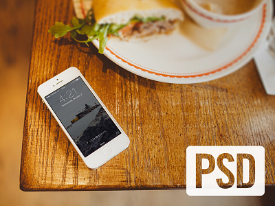iPhone 5s White Mockup apple cafe download food free iphone iphone5 mobile mock mockup psd template