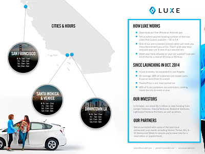 Presskit Fact Sheet car graphic design luxe press promo valet