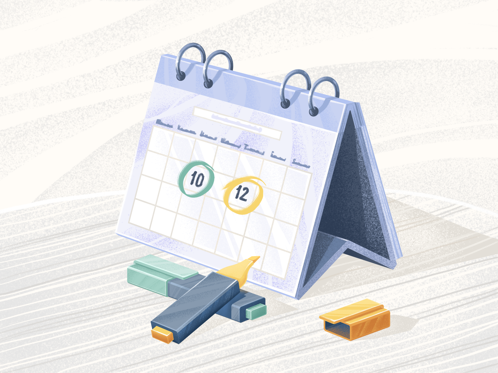 Scheduling calendar illustration mark notes planning schedule task todo