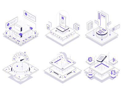 Open Source animation set animation cloud devops isometric motion open source testing web