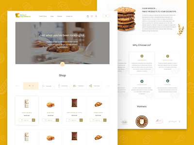 SFP STORE : Food Bakery E-Commerce Website bakery design ecommerce food graphic design ui uiux webdesign website