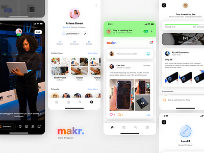 makr. app branding design flat illustration minimal type ui ux vector