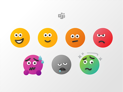 MS Teams Inspired Emojis - Free Download branding design emoji emojis icon illustration logo minimal ui vector