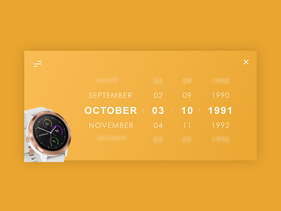 Daily UI :: 080 - Date Picker daily ui