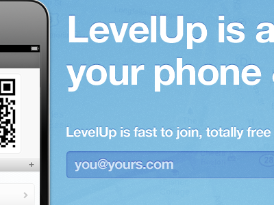 Updated Landing Page #1 blue landing levelup sign up