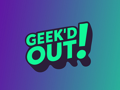 Geek'd Out big laugh big laugh comedy biglaugh blc brand branding comedy geek geekd green illustration logo out photoshop podcast show stream streaming