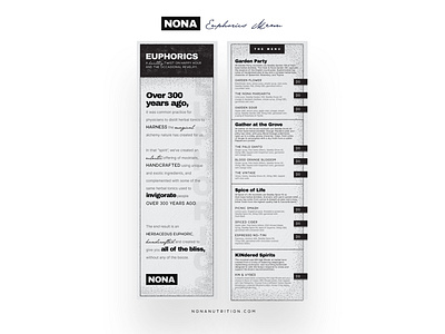 Nona  |  The Euphoric Menu