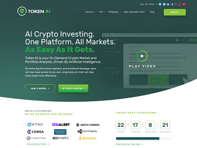 TokenAI Homepage Concept