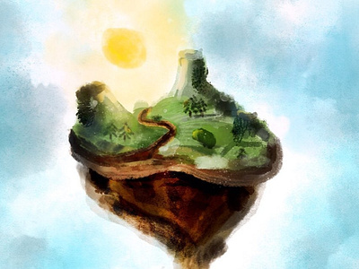 Just Mine Island - Digital Painting