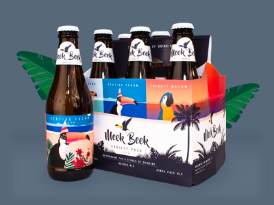 Meek Beek Beer Packaging beer beer design birds bottle packaging tropical
