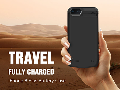 Battery Case Ad ad campaign case charger desert iphone mockup travel