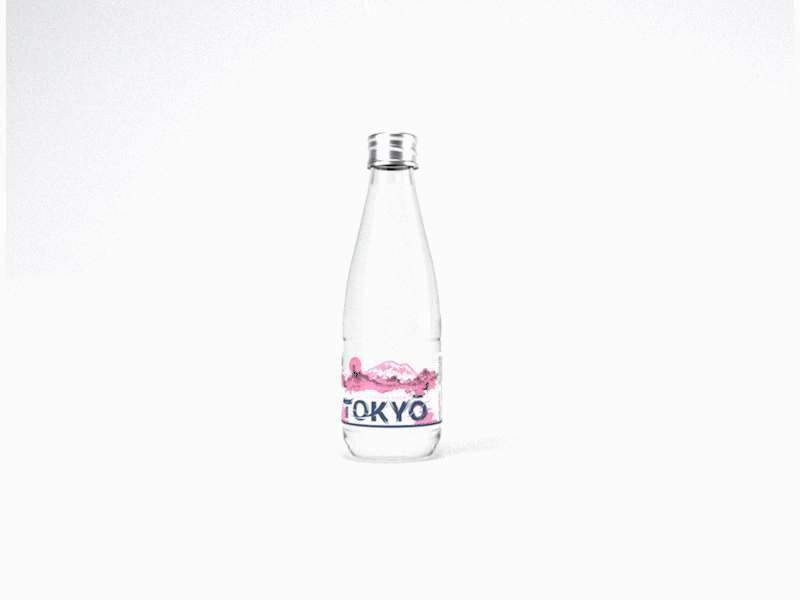3d model of water bottle and animation 3ds max animation design vray