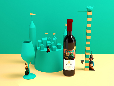 Wine 3d model