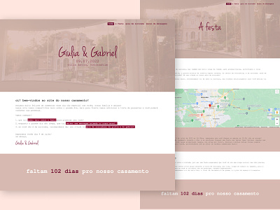 Rosé and Burgundy Wedding Website