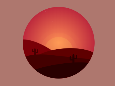 Nice sky at the desert cactus css desert orange sunset