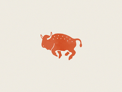 Bison animal icon illustration yellowstone